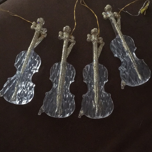 Set of 4 3-D Violin Christmas Ornament - Picture 5 of 10